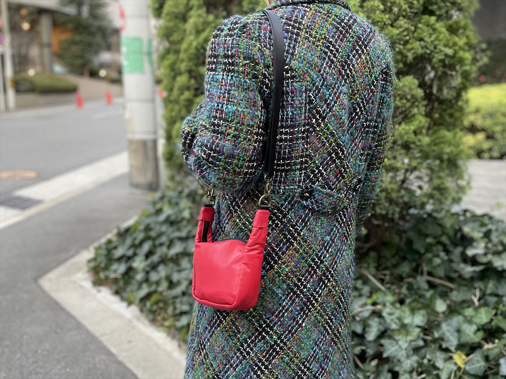 天然エゾ鹿革のミニショルダーバッグ